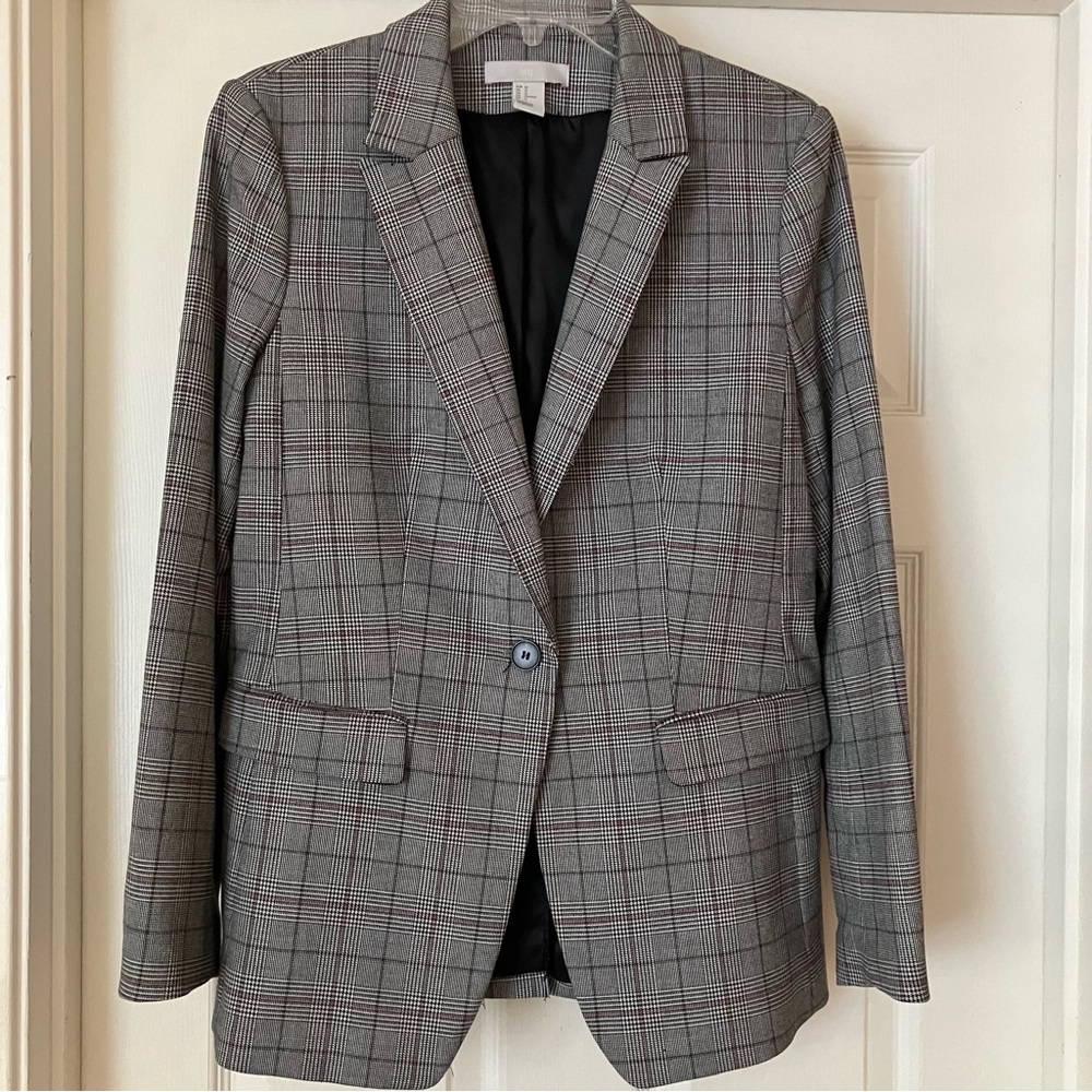 H&M Plaid Blazer 12 - Picture 4 of 6